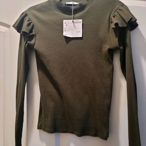 Zara army green top